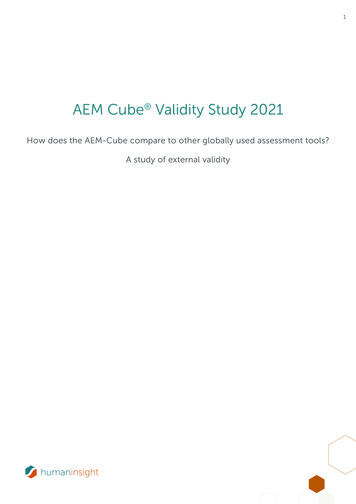 AEM-Cube Validity Study 2021 - Human-insight 