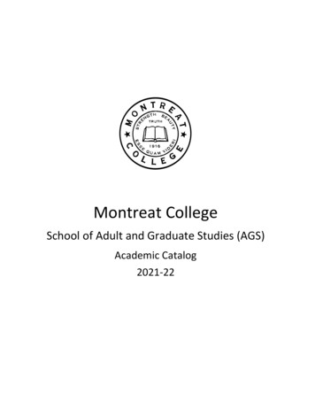 School Of Adult And Graduate Studies (AGS) - Montreat College