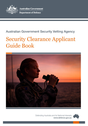 Australian Government Security Vetting Agency Security .