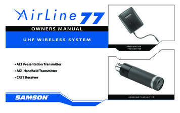 UHF WIRELESS SYSTEM - Samson Technologies