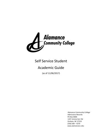 Self Service Student Academic Guide
