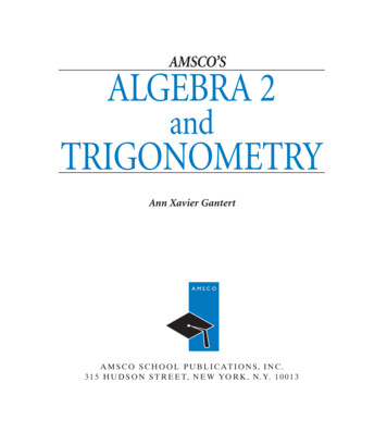 Algebra 2 And Trigonometry - Manhasset Secondary 