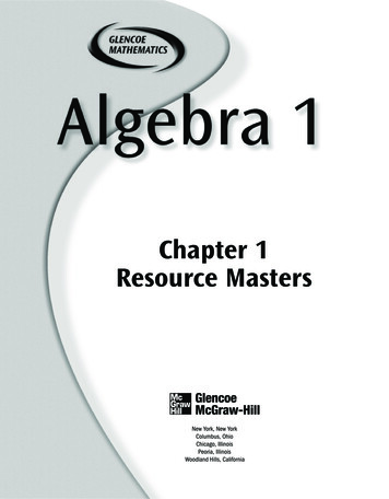Chapter 1 Resource Masters - Math Class
