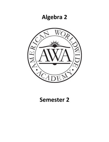 Algebra 2 - Login