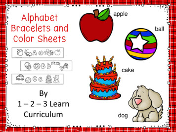 Alphabet Bracelets And Color Sheets - 123 Learn Curriculum