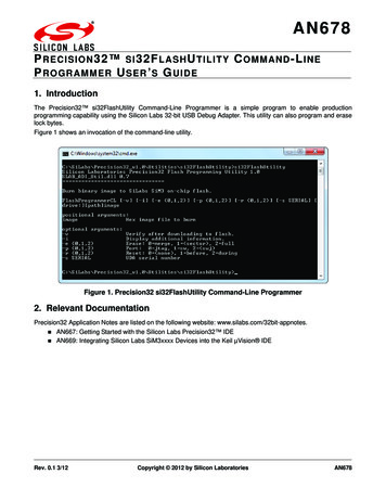 Precision32 Si32flashutility Command-line Programmer User S Guide