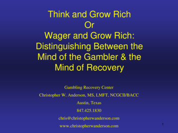Think And Grow Rich Or Wager And Grow Rich: 