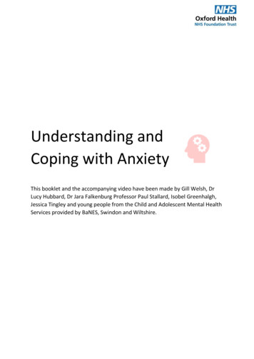 Understanding And Coping With Anxiety