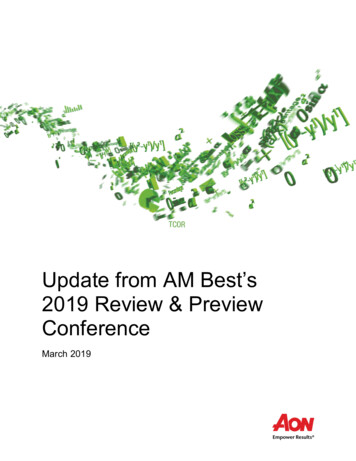 Update From AM Best's 2019 Review & Preview Conference - NAMIC