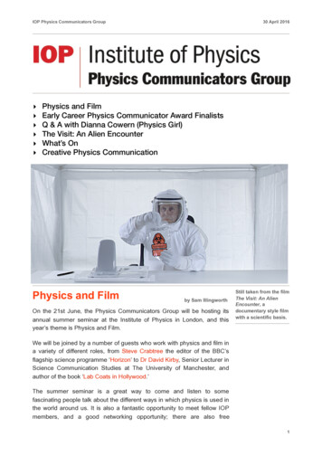 Physics And Film - IOP