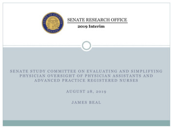 Senate Study Committee On Evaluating And Simplifying Physician .