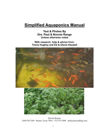 Simplified Aquaponics Manual - Upcycle Organics