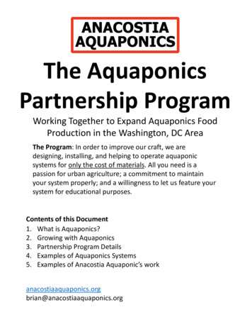 The Aquaponics Partnership Program - 