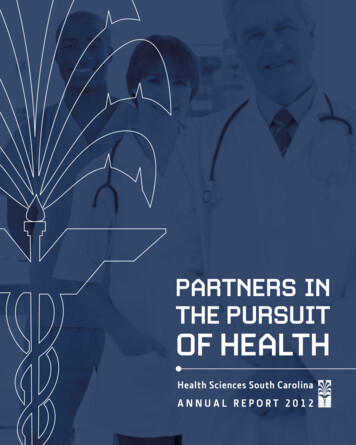 PARTNERS IN THE PURSUIT OF HEALTH - Healthsciencessc 