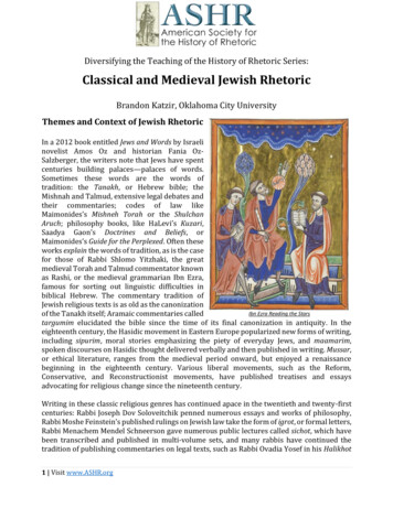 Classical And Medieval Jewish Rhetoric