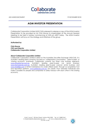 AGM INVESTOR PRESENTATION - ABN Newswire