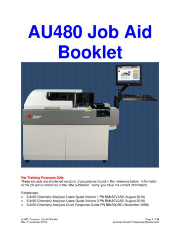 AU AU480 Joobb Aid Boookklet
