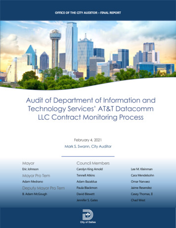 Audit Of Department Of Information And - Dallas