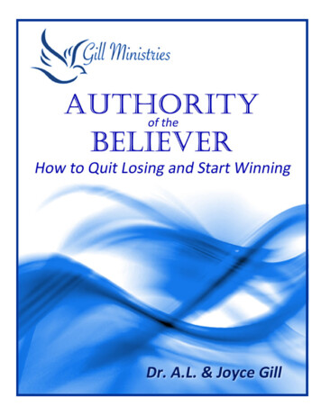 Authority Of A Believer - Home - Gill Ministries