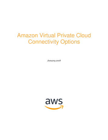 Amazon Virtual Private Cloud Connectivity Options
