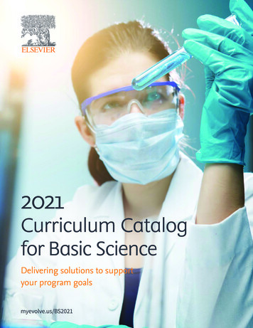 Curriculum Catalog For Basic Science