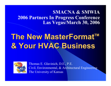 The New MasterFormatTM & Your HVAC Business