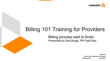 Billing 101 Training For Providers