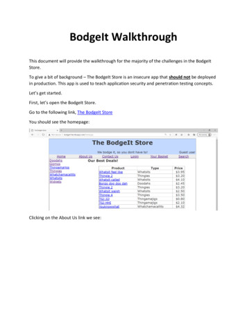 BodgeIt Walkthrough - WordPress 