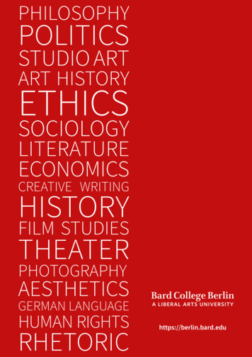 STUDIO ART ART HISTORY ETHICS - Bard College
