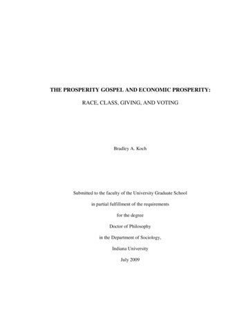 The Prosperity Gospel And Economic Prosperity