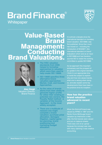 Value-Based Brand Management: Conducting Brand 