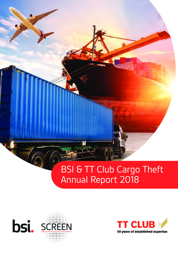 BSI & TT Club Cargo Theft Annual Report 2018