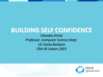 Building Self-Confidence - Computing Research Association