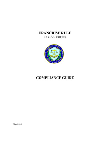 Franchise Rule Compliance Guide - Federal Trade 