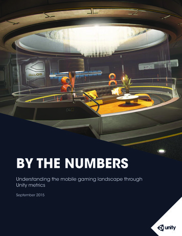 BY THE NUMBERS - Unity Real-Time Development Platform 