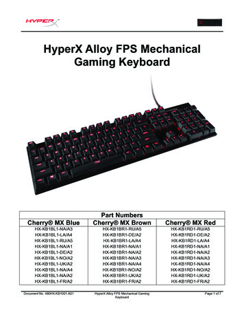 HyperX Alloy FPS Keyboard User Manual