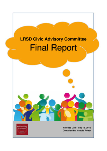 LRSD Civic Advisory Committee Final Report