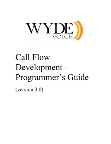 Call Flow Development - Programmer's Guide