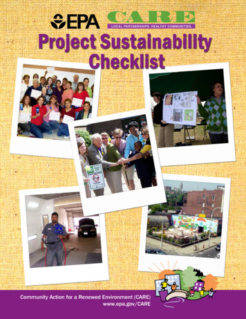 Project Sustainability Checklist