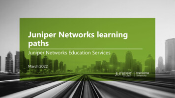 Certification Paths By Credential - Juniper Networks