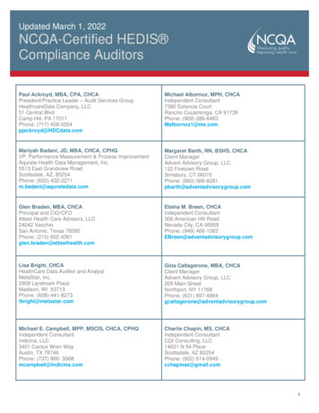 NCQA-Certified HEDIS Compliance Auditors - NCQA - NCQA