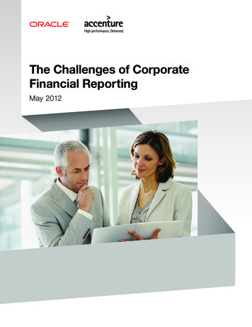 The Challenges Of Corporate Financial Reporting
