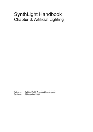 Chapter 3: Artificial Lighting