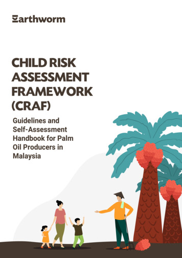 CHILD RISK ASSESSMENT FRAMEWORK (CRAF)