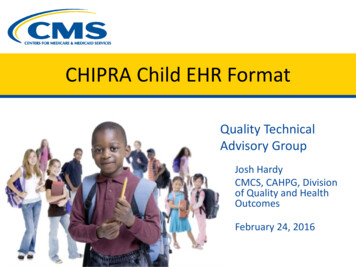 CHIPRA Child EHR Format - Medicaid