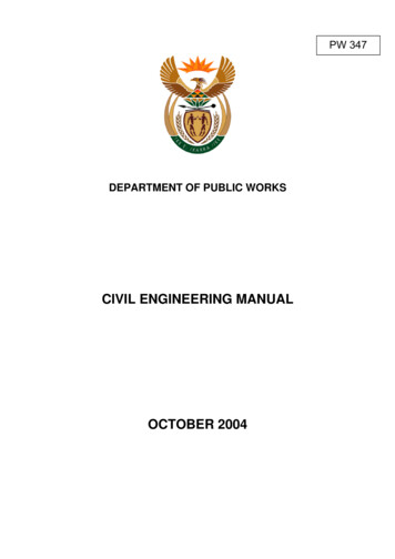 Civil Engineering Manual - Department Of Public Works