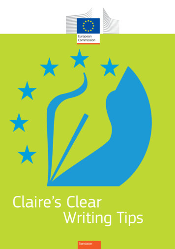 Claire’s Clear Writing Tips - European Commission