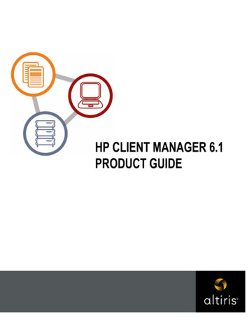 Hp Client Manager 6.1 Product Guide