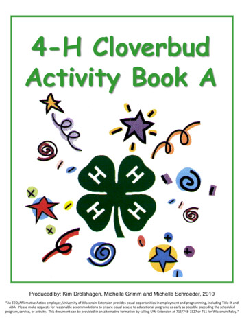 4-H Cloverbud Activity Book A - Extension Taylor County