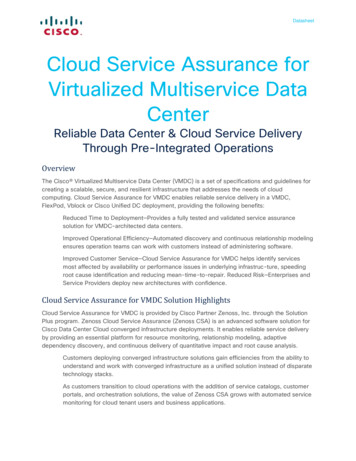Cloud Service Assurance For Virtualized Multiservice Data Center